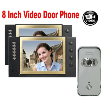 

Top Quality 8" Video Door Phone Doorbell with Camera Intercom Video Intercom Recording Photo/Video Support Max 32GB SD Card 1V2