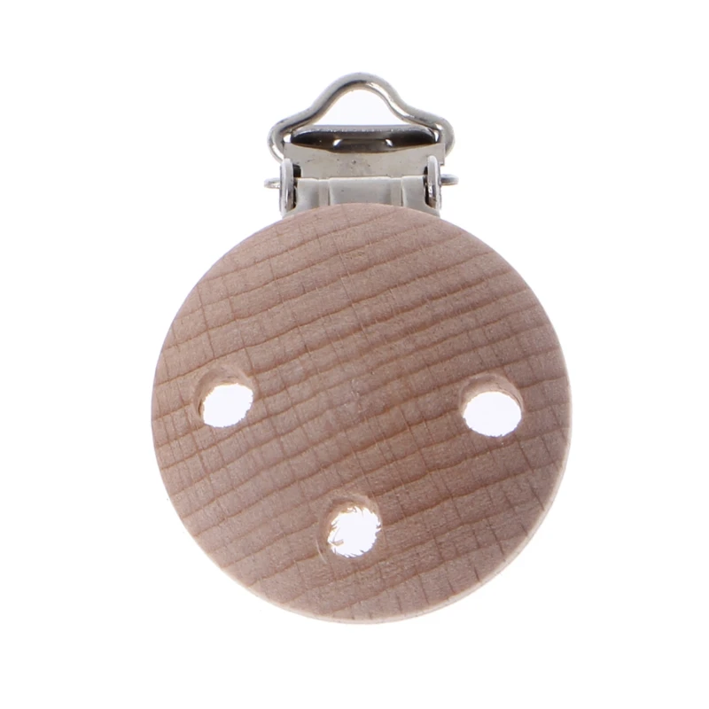 

35mm Dummy Clip Beech Wood Pacifier Clip Nipple Holder DIY Pacifier Clips Chain