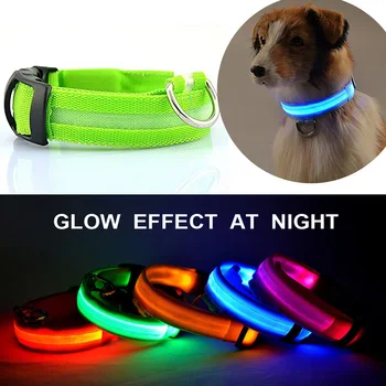 

LED Dog Collar Light USB Rechargeable Glowing Dog Collars Luminous Pet Flash Night Charging Collars for Small Medium Large Dogs
