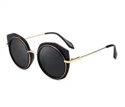 Новинка 2019 года Роскошные поляризационные для женщин мужчин солнцезащитные очки для Мода Круглый Дамы Винтаж бренд дизайн кошачий глаз