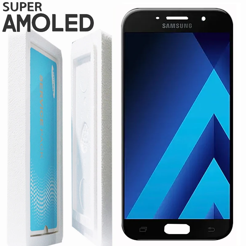 5," Замена супер AMOLED для Samsung Galaxy A5 A520 A520F ЖК-дисплей кодирующий преобразователь сенсорного экрана в сборе