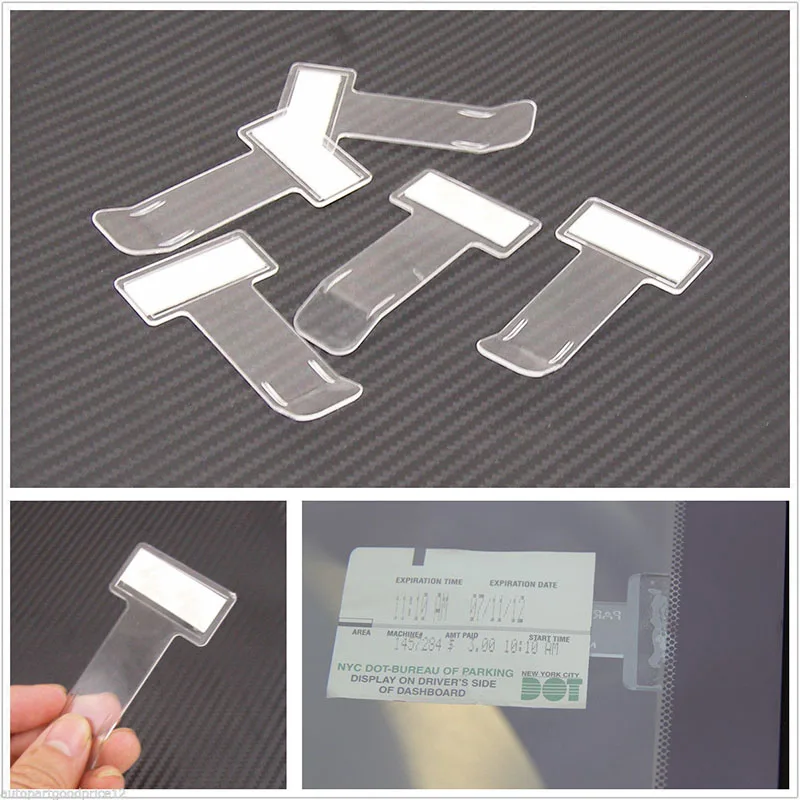 2pcs/set  Car Vehicle Parking Ticket Permit Holder Clip Sticker Windscreen Window