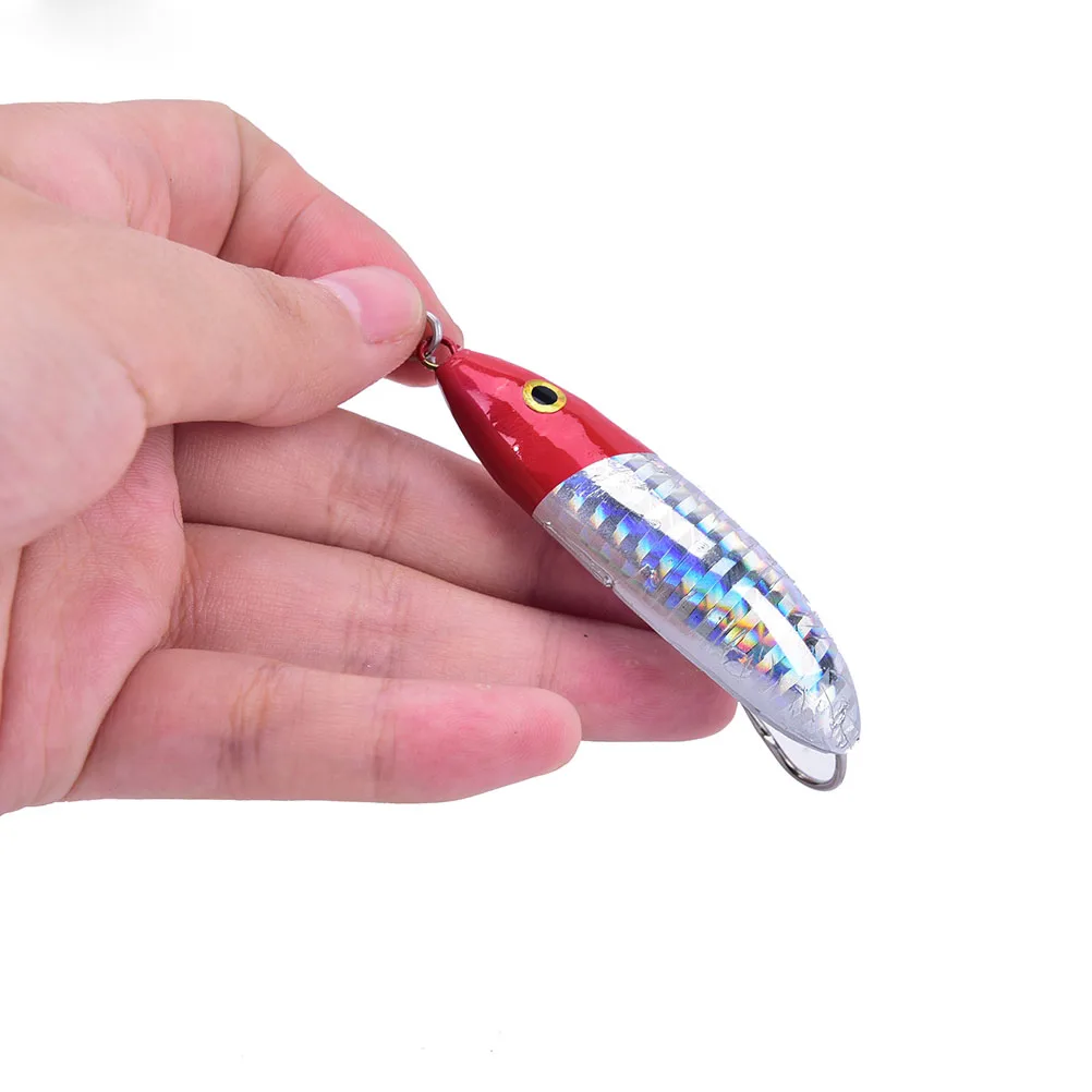  Artificial Fishing Lure Pike Hard Plastic Baits 3D Fish Eye Swim bait Crank bait Lighted Color Anti