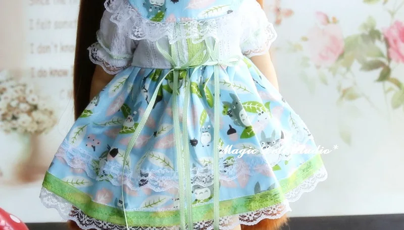 [DY177] 2019 Бесплатная доставка 16 &quotDisyne кукольные наряды # Totoro комплект с платьем