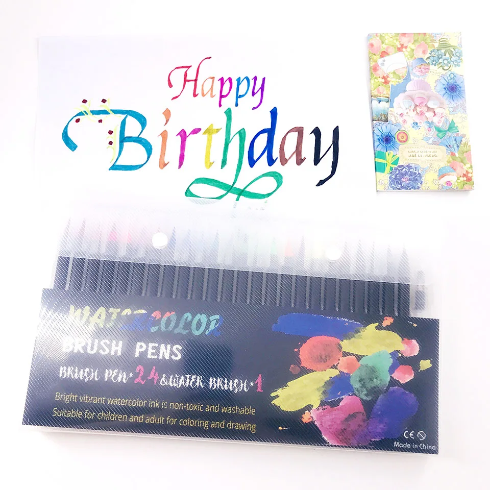 

24 Color Premium Painting Drawing Watercolor Soft Brush Pen Art Markers Pen Set Coloring Books