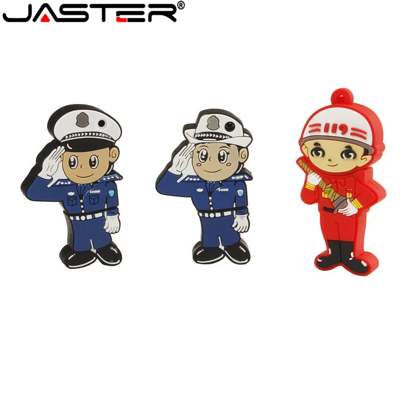 JASTER Новое поступление полицейский человек usb флэш-накопитель traffice полицейский Флешка 4 ГБ 8 ГБ 16 ГБ 32 ГБ 64 ГБ подарочная карта памяти