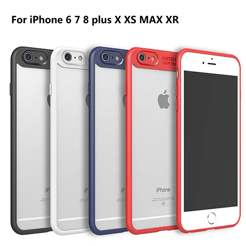 

AUTO FOCUS Transparent Shockproof Silicone Phone Case For iphone x xs max xr Coque Cover For iphone 6 7 8 6splus 7plus capinha