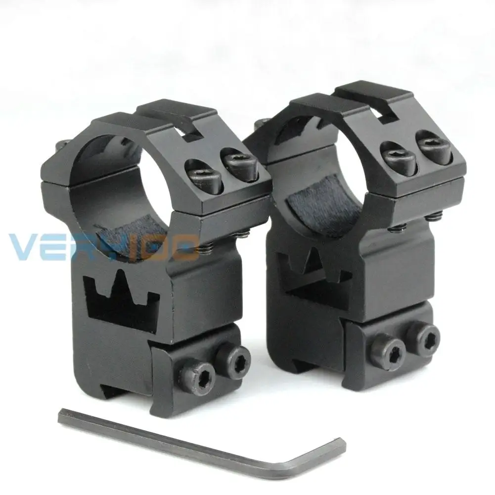 

VERY100 2pcs 25.4 mm 1" High Profile Scopes Rings Fit Weaver style Picatinny 11mm Dovetail Rail Mount For Rifle Scope