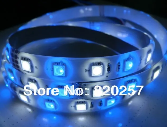 

DHL EMS free shipping 50m/lot 5m reel 12V RGBW 4channel strip 60leds per meter 300 smd 5050 flexible strip nonwaterproof