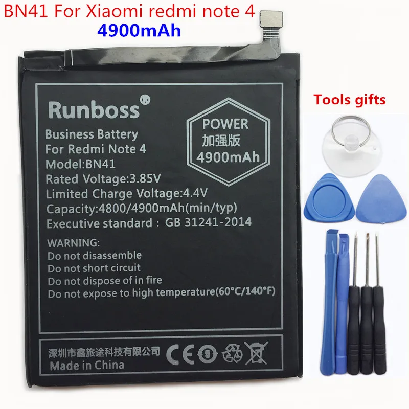 

BN41 4900mAh Original Genuine Replacement Battery For xiaomi Redmi Note 4 Pro Note4 Redrice Note 4 Note 4X High-end Version