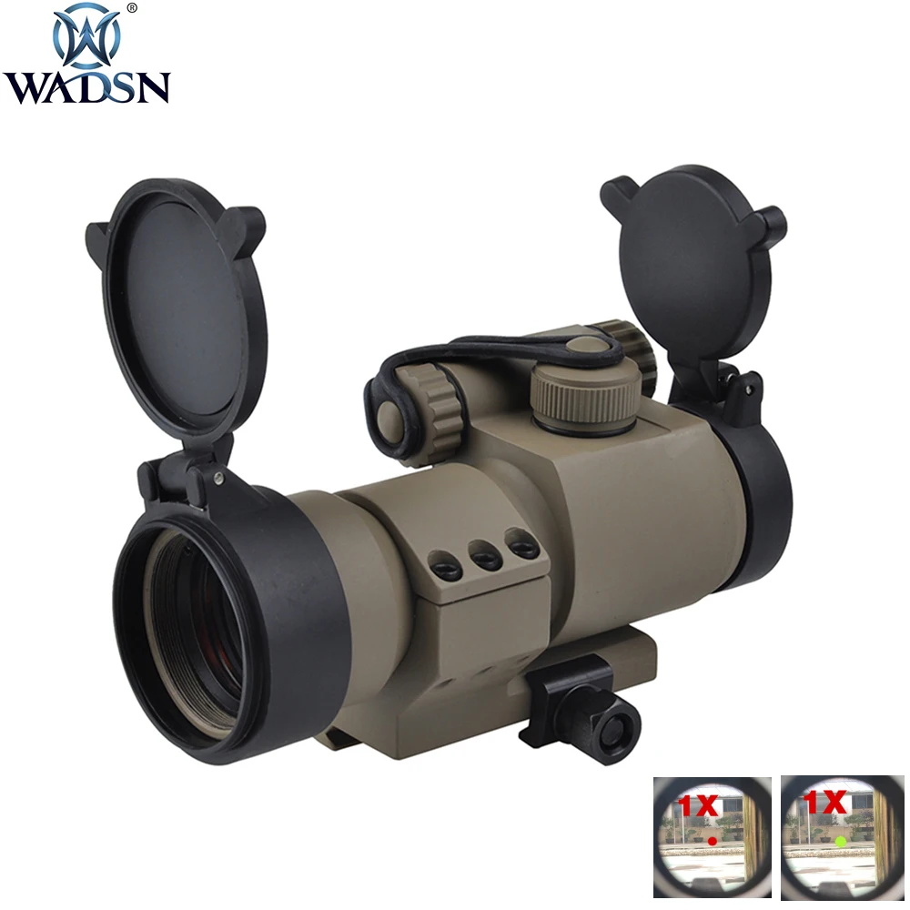 

WADSN Optics Red Green Dot Sight M2 Micro M2 Replica Tactical Airsoft Riflescope Hunting Shooting Scope With L Shaped Mount