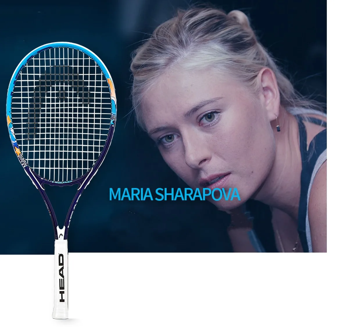 Женская теннисная ракетка Sharapova raquete de Tennis, углеродное алюминиевое волокно, материал верха, теннисная веревка, 8 цветов, L1 L2