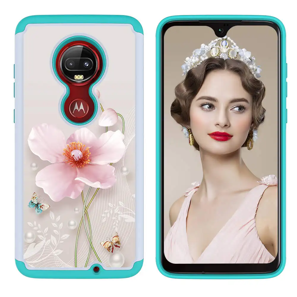 Pearl flower Чехол для телефона s для moto rola moto G7 power чехол moto g7 play skin g7 plus Hybrid PC TPU противоударный защитный чехол-накладка - Цвет: Pearl flower