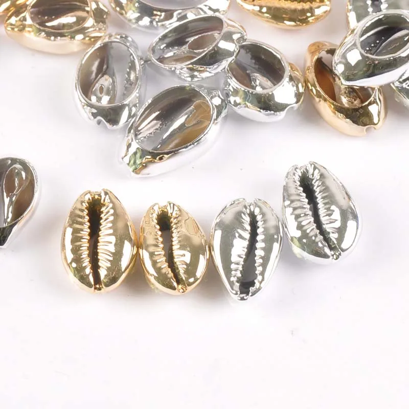 

10pcs Plated Natural Shell Gold and silver for handmade SeaShells Home decoration TR0297