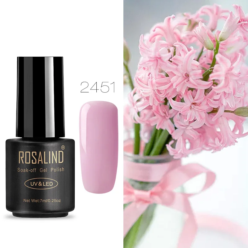 ROSALIND 7 мл Гель-лак для ногтей, гибридный гвоздь, Полупостоянный УФ-лак для ногтей - Цвет: 2451