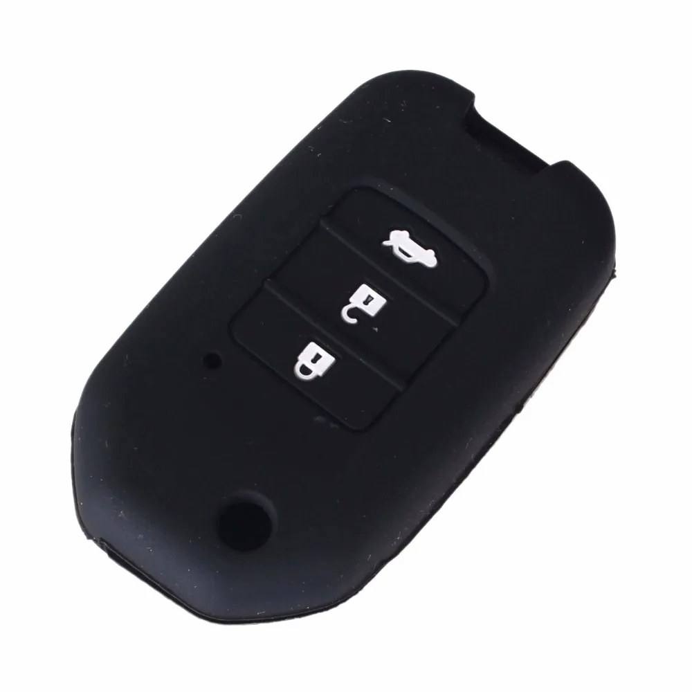 KEYYOU 10 шт./лот для Honda Accord 9 Crider Civic откидной силиконовый 3 кнопки чехол