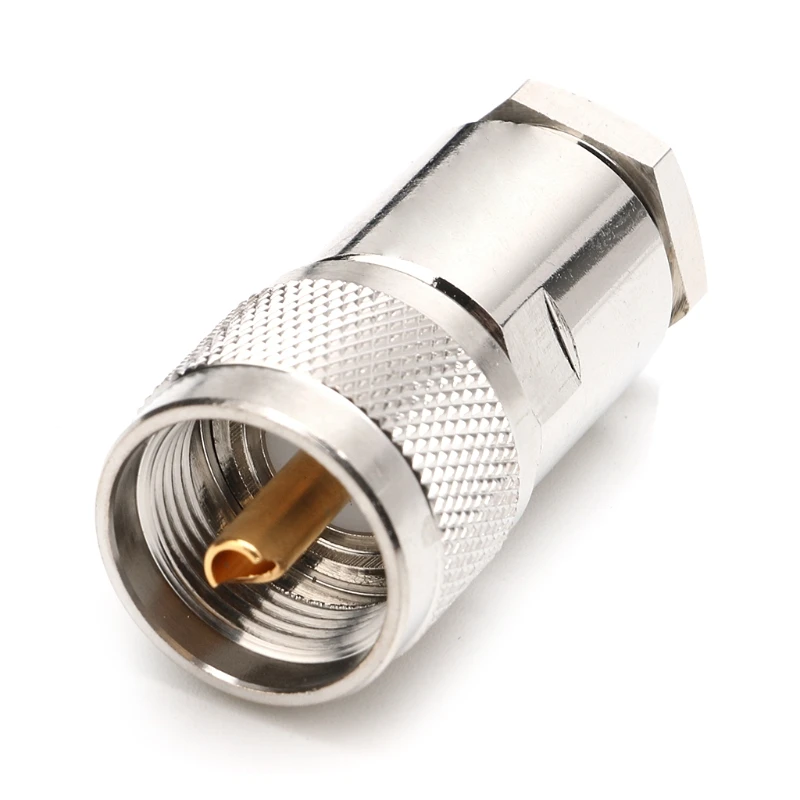 

RF Coaxial Adapter UHF Male Plug PL259 Clamp RG8 RG165 RG213 LMR400 Connector W315-M20
