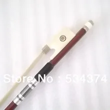 SURVEAL Профессиональный из бразильского дерева смычок для скрипки натуральный монгольский конский хвост белый поддельный слоновой кости лягушка глубокий тон, размер 4/4, 1/4, 3/4, 1/2, 1/8