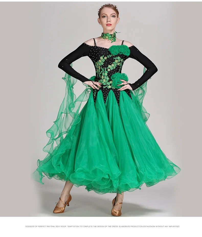 Новый Бальные танцы юбка женская мода Вальс Танго платье леди современный танец юбка костюм для танцев форма B-6136