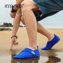 HYFMWZS Big Size 36-49 Swimming Women Water Shoes Unisex Beach Shoes Woman Men Aqua Shoes Breathable Barefoot Shoes