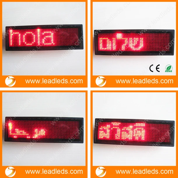

5set/lot The Red led scrolling message tag Name Badge Message Board For price tag