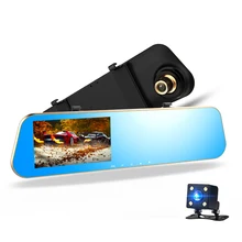 4.3 ” Dash Camera Car DVR Full HD 1080P Rear View Mirror with Dual Lens Camera Night Vision Dash Cam Dvr Digital Video Recorder