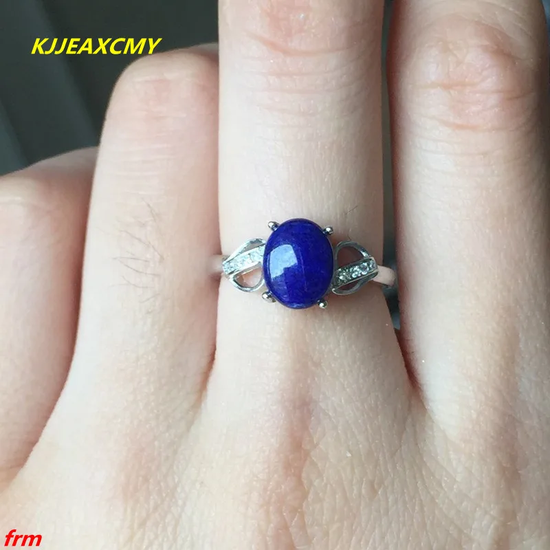 Kjjeaxcmy Fine Jewelry 925 стерлингового серебра Регулируемый Природных Ляпис женский кольцо оптом