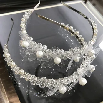

Simone's new handmade pearl hairpin fashionable crystal hairbands pearl hair clip fairy-like hairdressing