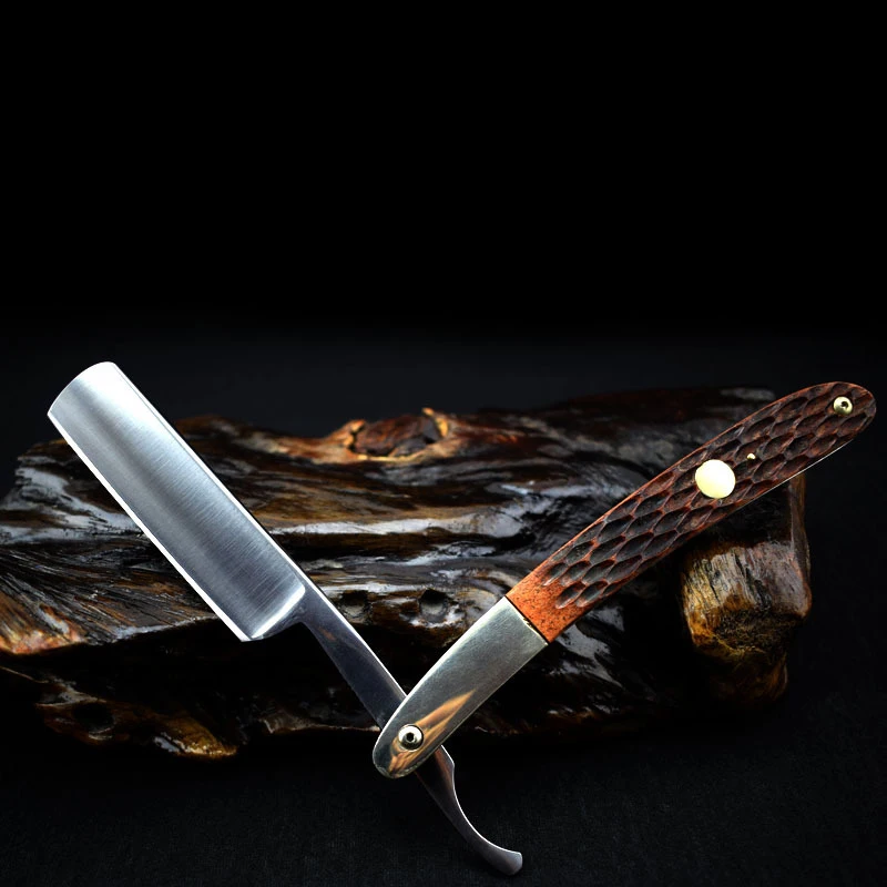 

Professional Barber Razor Men Manual Straight Razor Handmade Folding Shaving Knife Nonslip Handle Hair Removal Tools