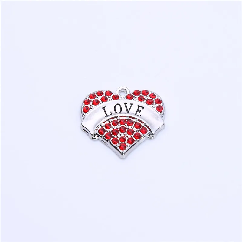 Female Jewelry Heart Pendant Romantic Feeling LOVE Written Sparkling Crystals Great Gift Choose Zinc Alloy Dropshipping | Украшения и