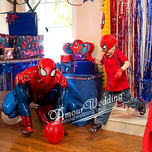 Большой Человек-паук фольгированные шары большой человек-паук День Рождения декорации шарики дети мальчик вечерние украшения игрушки Воздушные шары Бало