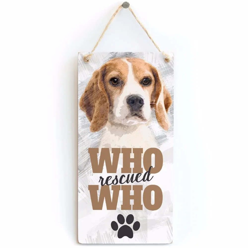 Meijiafei, которая спасает спасенная собака табличка для Beagle Sign 1" x 5"