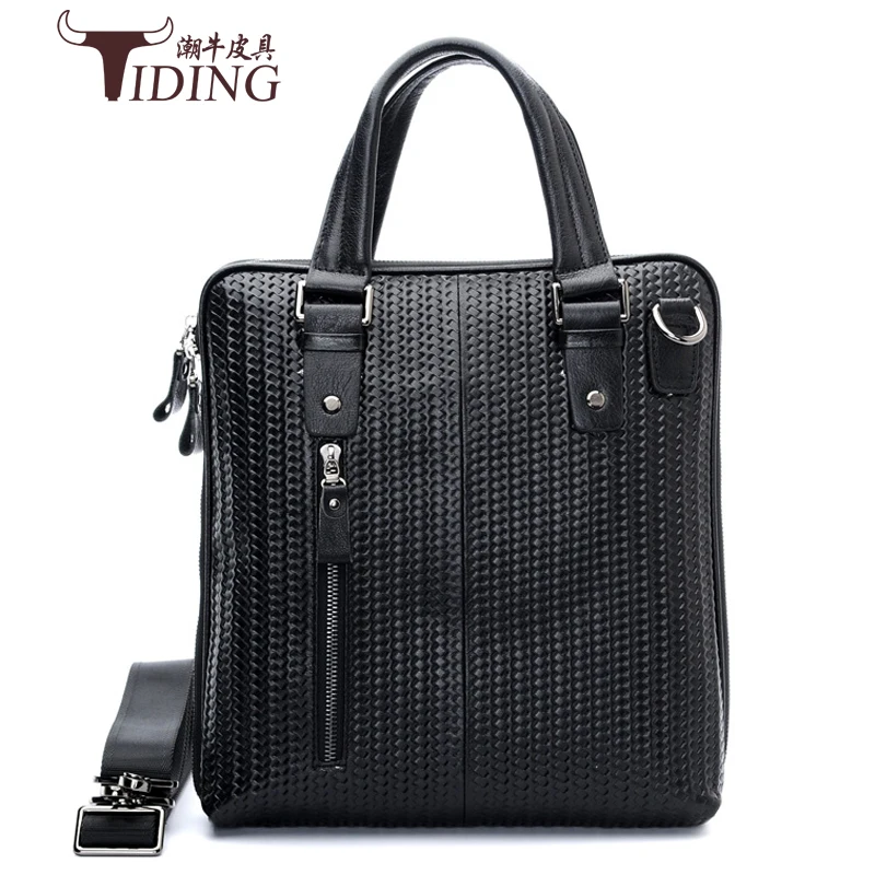 Портфель мужской из натуральной кожи винтажная Сумка-тоут для ноутбука