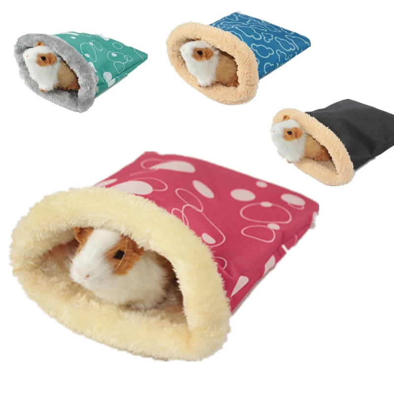 

Warm Hamster Sleeping Bag Bed Soft Chinchilla Guinea Pig Rat Squirrel Nest Small Animals Cage Small Animals Sleeping Supplies
