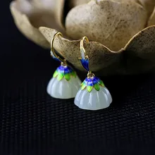 S925 серебряные ювелирные изделия в народном стиле shaolan и ms. Тянь Юлиан Пэн Серьги Лаки ювелирные изделия; почтой