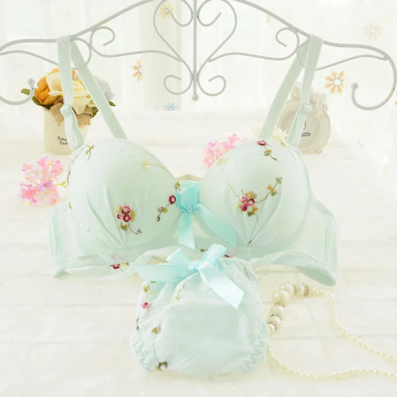 Hot Cute bra and panty Women cotton bras and panties ladies underwear