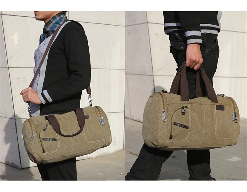 Мужские парусиновые дорожные многофункциональные вещевые багажные сумки Большая ёмкость Для путешествий Для мессенджера