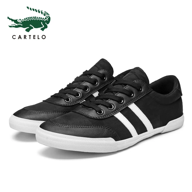 CARTELO/Новые модные повседневные мужские туфли; белые туфли для студентов; Мужские дышащие парусиновые туфли с низким вырезом