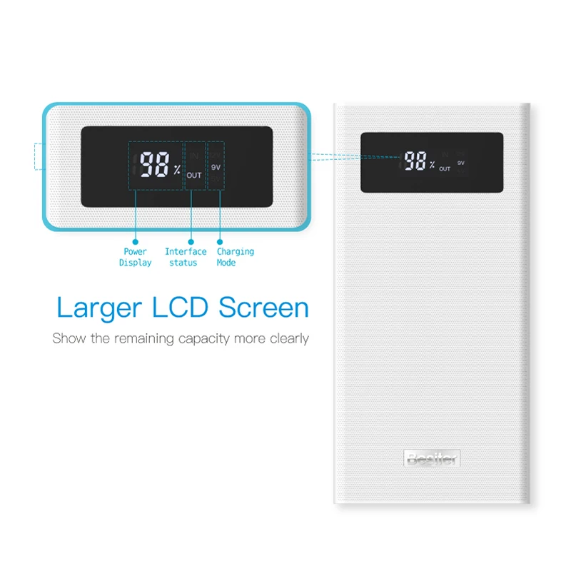  Original Power Bank Besiter K6X 20000 mAh 3.0 Quick Charge PowerBank charger for phone/ Portable Ch