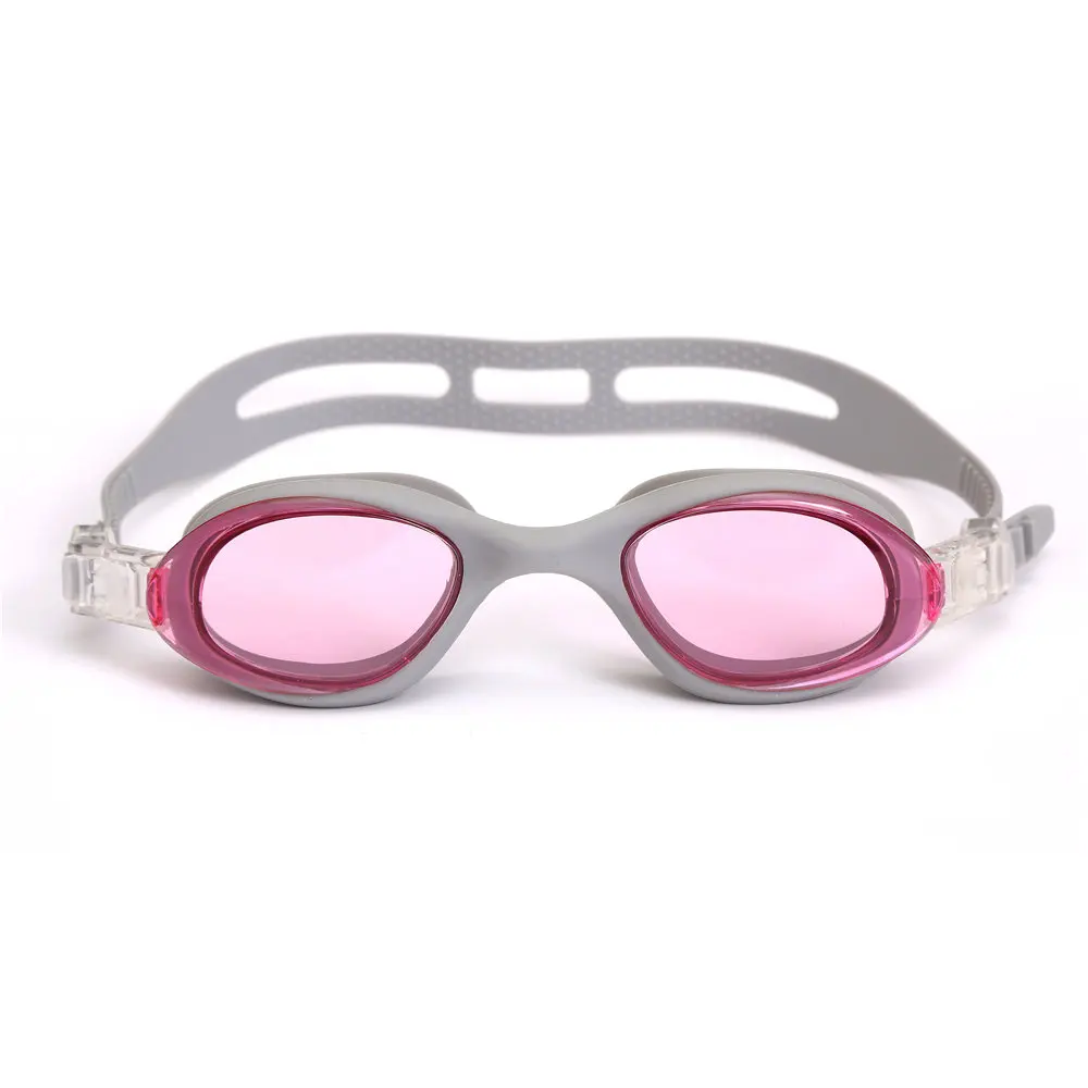 Детские плавательные очки, противотуманные очки для дайвинга, регулируемые очки с пряжкой, спортивные детские профессиональные силиконовые очки для плавания - Цвет: Серый