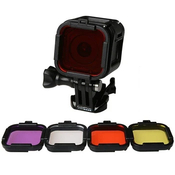 

for Gopro Hero 5/4 Session Filter Lens Protection cover Yellow/Red/Purple Diving Filter Mount Go pro Session Camera Accessories