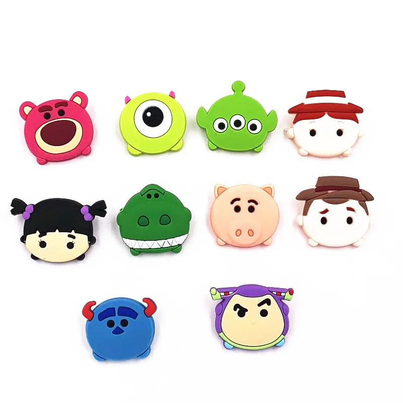 

1Pcs Cartoon Woody Buzz bear toy story Monster PVC Icon Brooch Badge Anime Button Brooches pins on shoes Backpack Clothes Hat