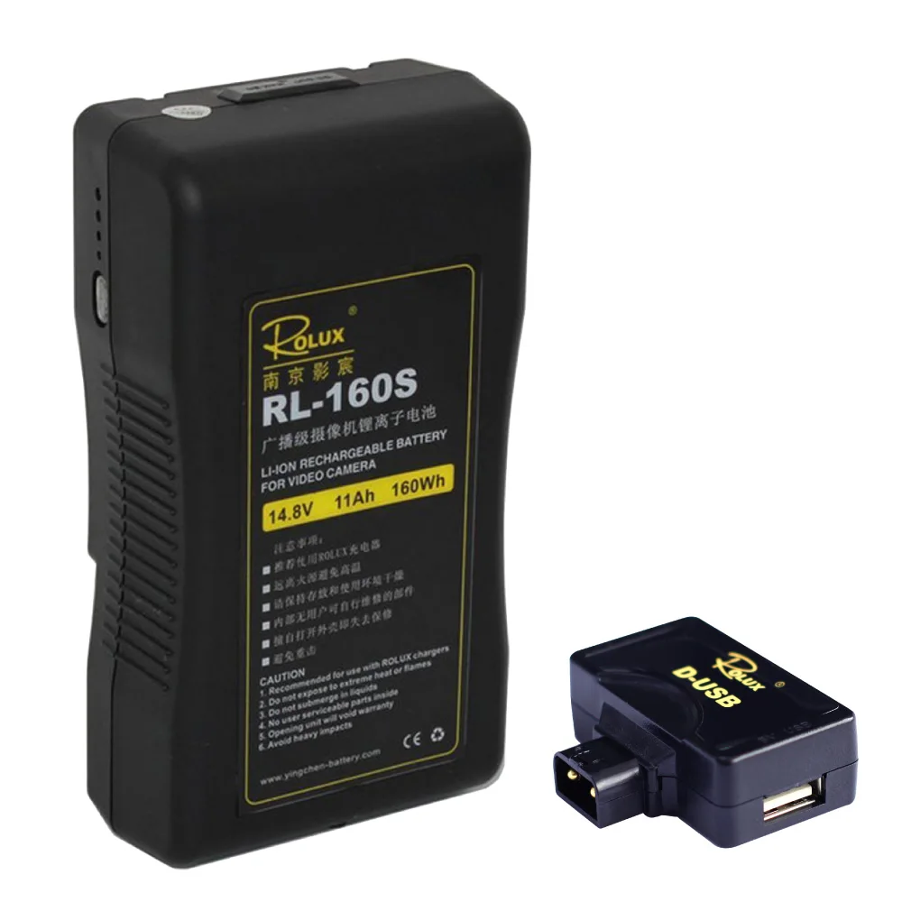 

Rolux RL-160S 160Wh S0ny V-mount Li-ion Battery for DV Camera LED Video Light