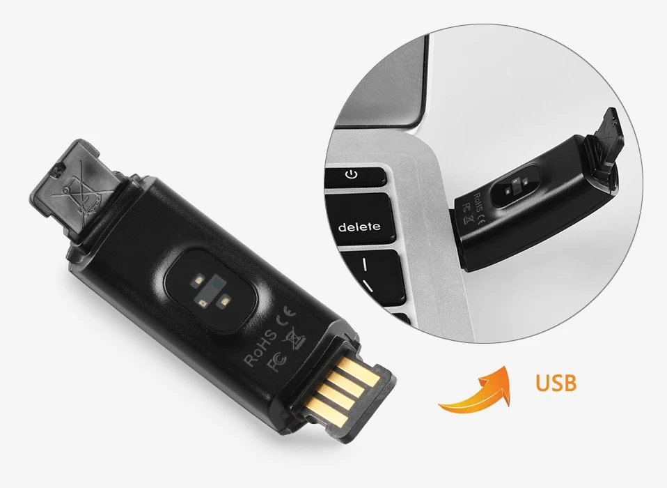 ALANGDUO USB умный Браслет 0,9" цветной экран Непрерывный монитор сердечного ритма для iOS Android приложение водонепроницаемый смарт-браслет