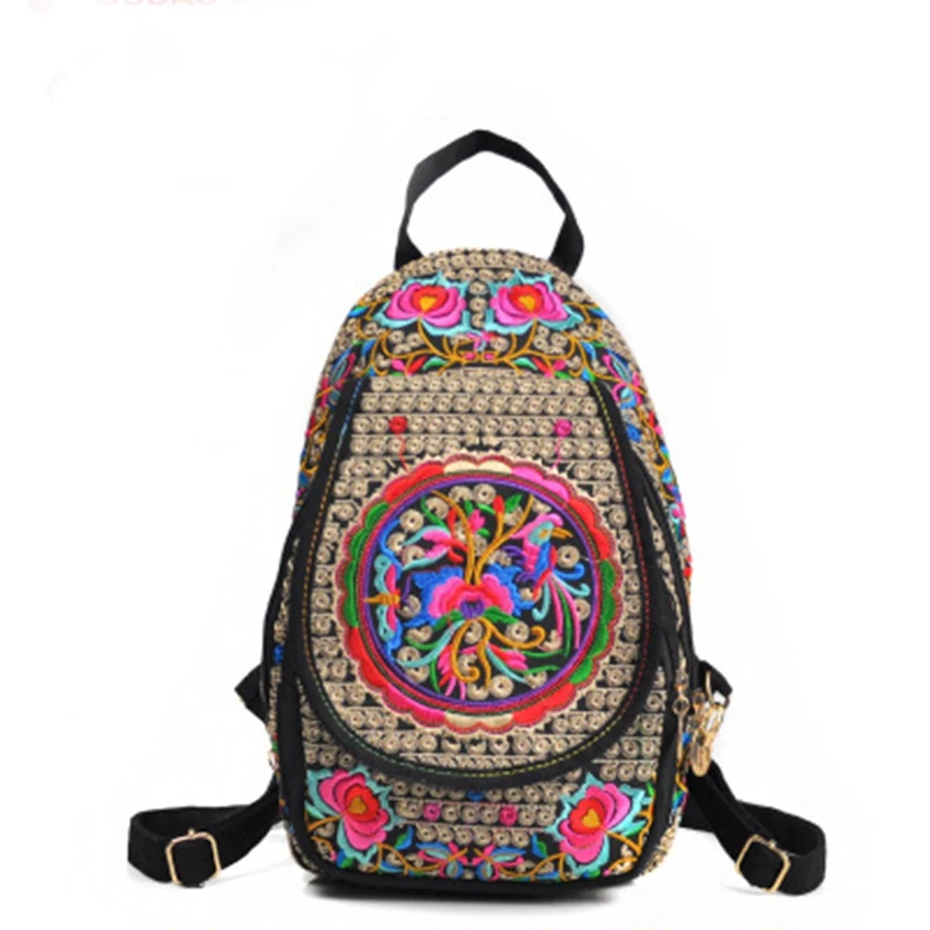 

Yunnan ethnic style students back summer new leisure vacation travel backpack national embroidery women's bag canvas bag