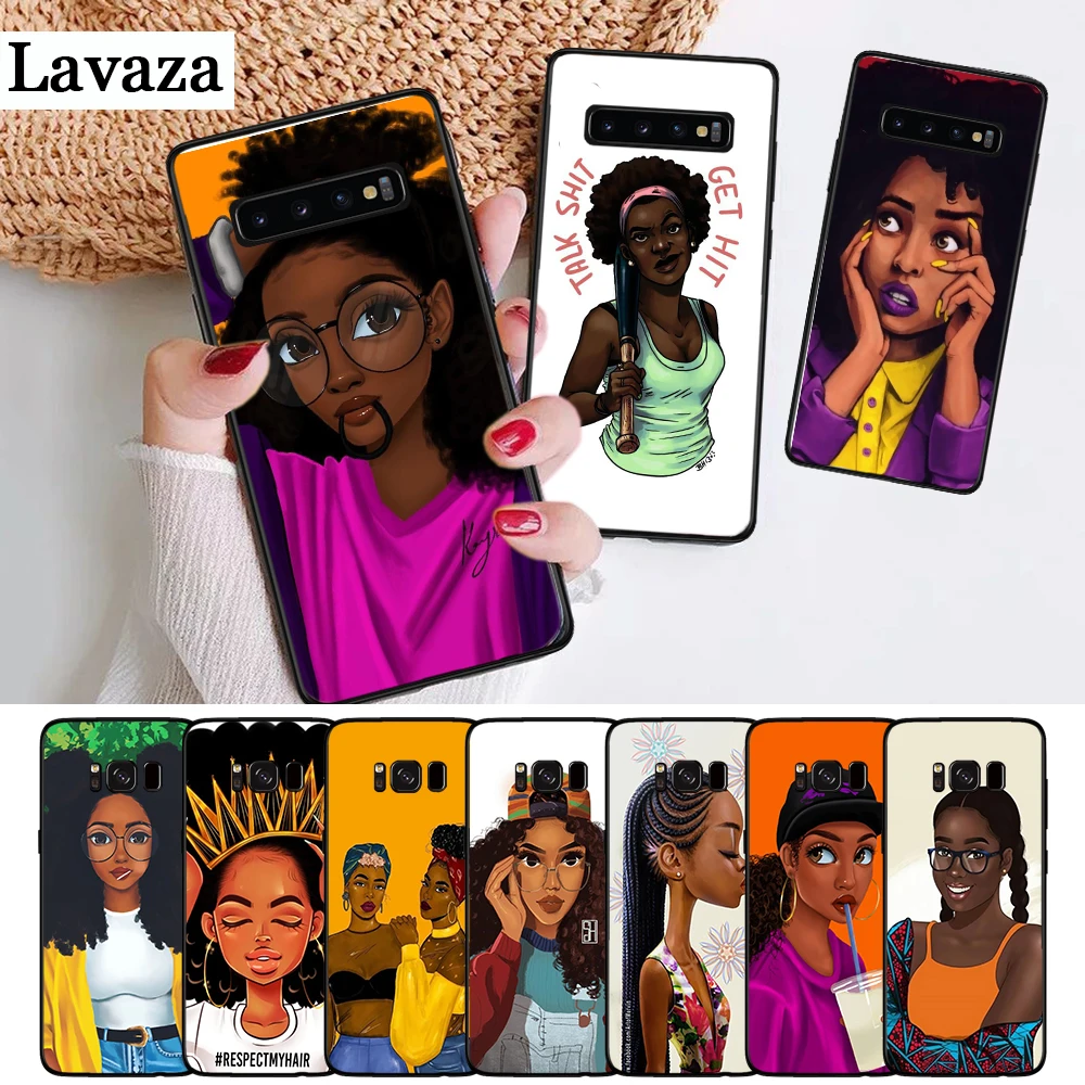 

Lavaza Afro Girls Silicone Case for Samsung S6 Edge S7 S8 Plus S9 S10 S10e Note 8 9 M10 M20 M30