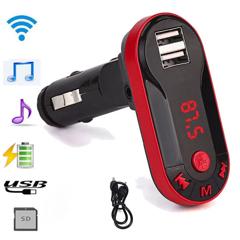 Bluetooth беспроводной удобный модный Портативный FM-передатчик MP3-плеер