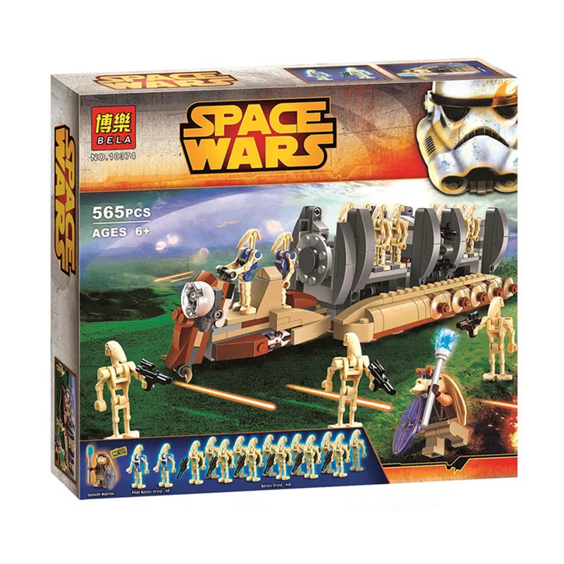 Бела 10374 565 шт. Star Боевой Дроид бронетранспортер космический корабль строительные блоки игрушки для детей Birtyday подарок