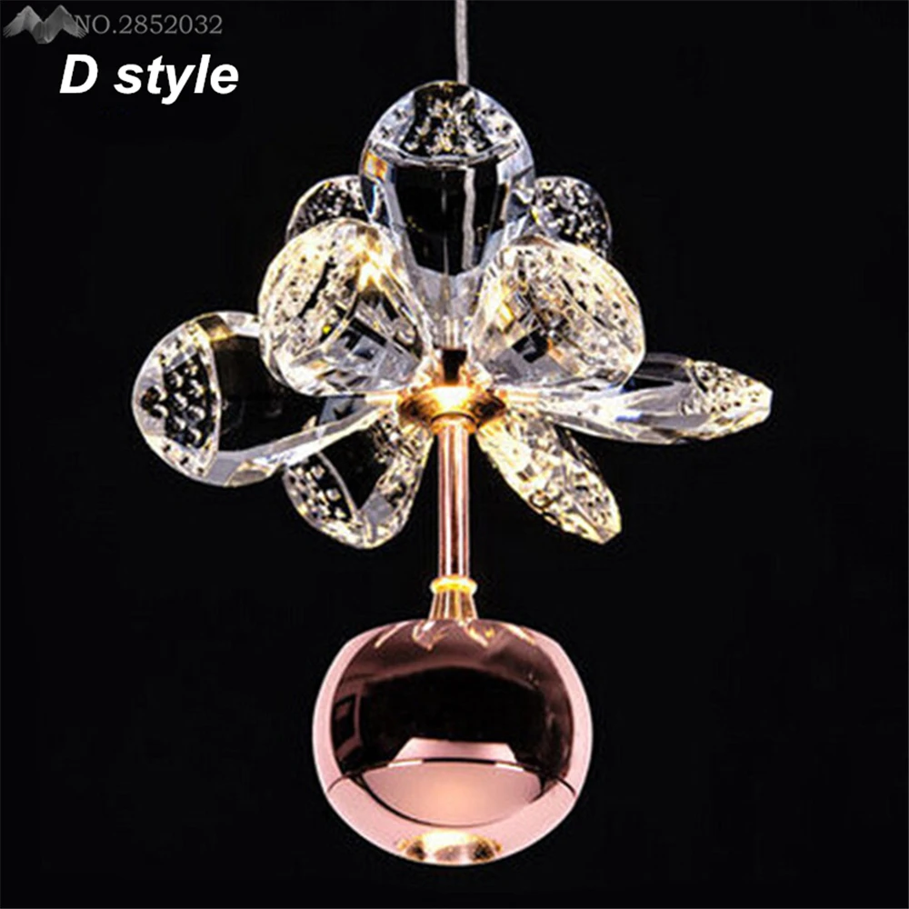 Modern crystal leaf Art Hang lamps pendant lights led lights for home nordic pendant light fixtures loft style hanging