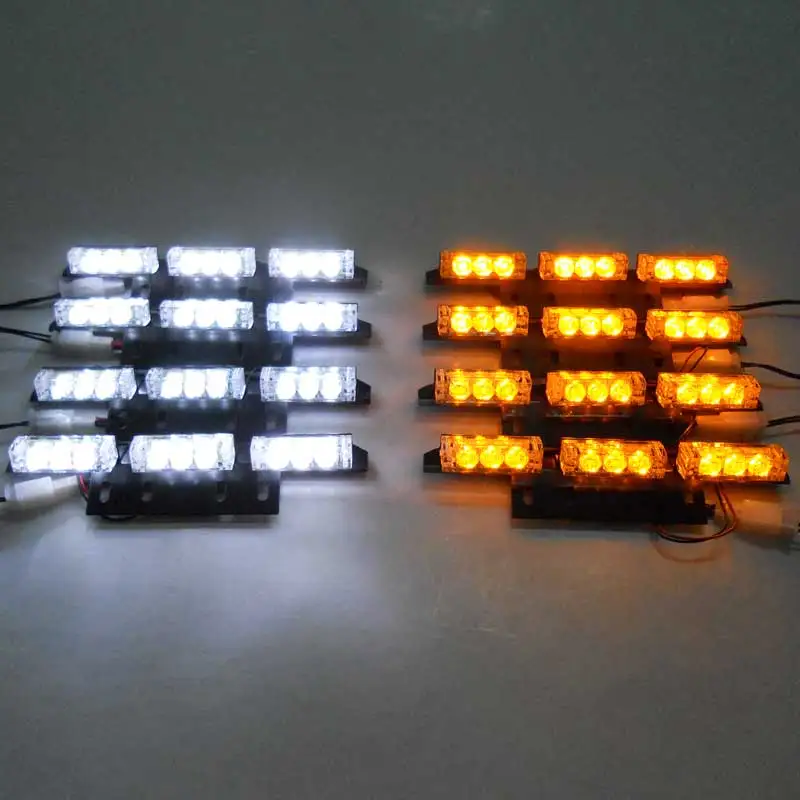 FUGSAME 8*9 72LED Автомобильная вспышка стробоскоп свет водонепроницаемый Янтарный 3 Мигающий Современный безопасность дорожного движения